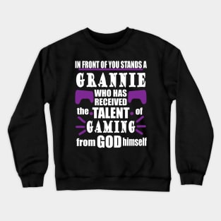 Gaming Grandma Gamble Gift Seniors Team Crewneck Sweatshirt